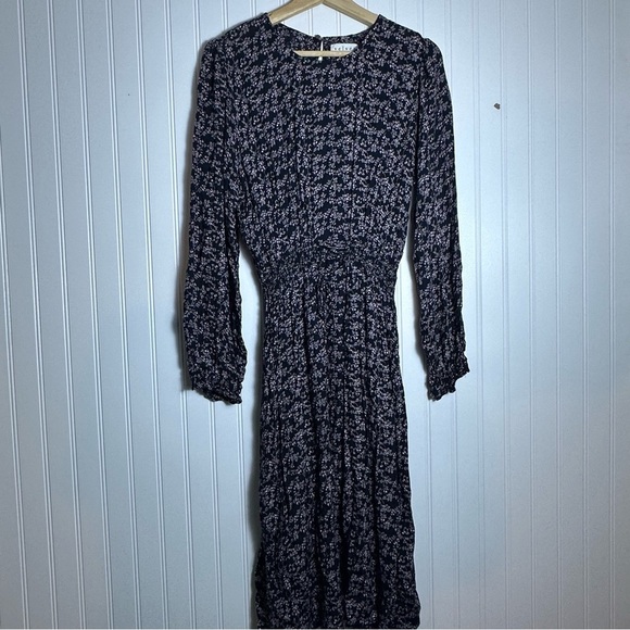 Velvet by Graham & Spencer Kirsten Thistle Print Ruched Waist Dress Small Floral - Picture 3 of 16